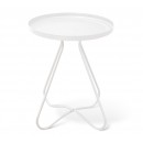 Стол журнальный Sheffilton SHT-CT3 артикул Сж-73 белый муар (+)